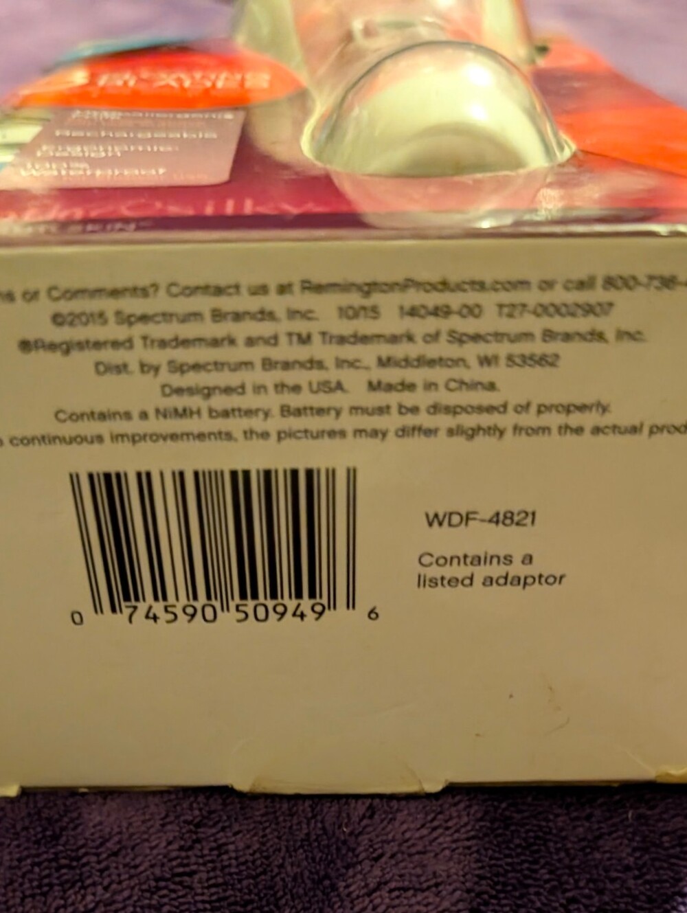 [NIB] Remington Smooth & Silky Wet/Dry Rechargeable Shaver (WDF-4821) Pink - Picture 3 of 10